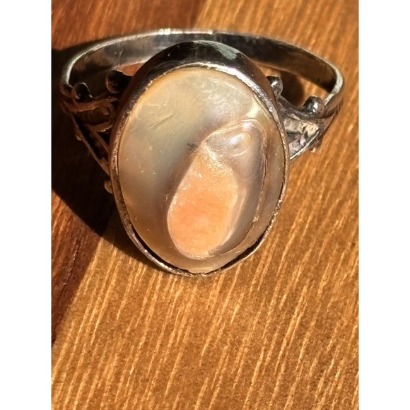 The Unbranded Brand Jewelry - Antique Art Deco Sterling Blister Pearl Ring Size 7
